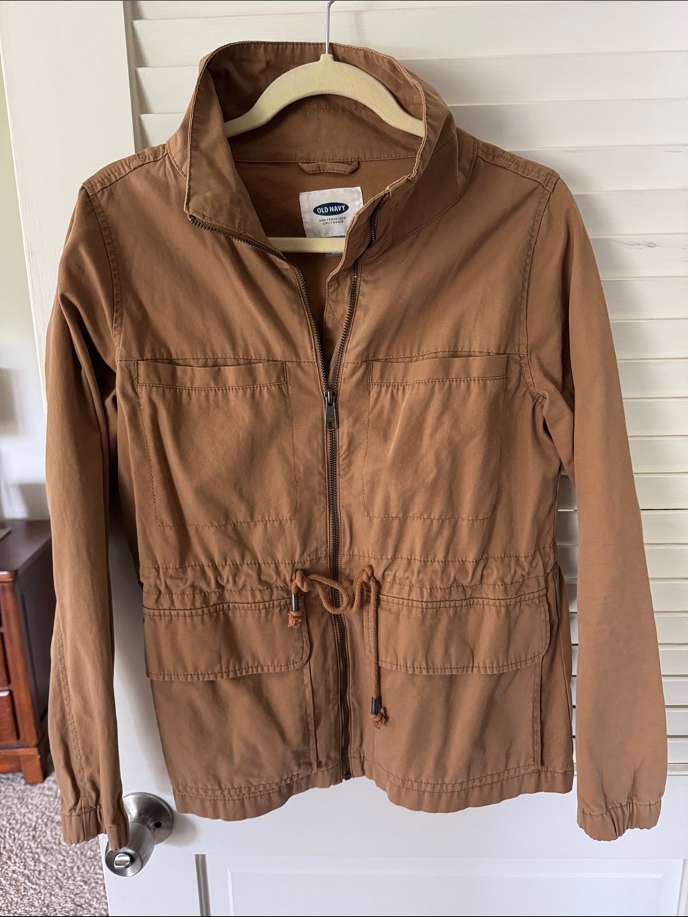 Old Navy Canvas Utility Jacket in Brown Size Medium